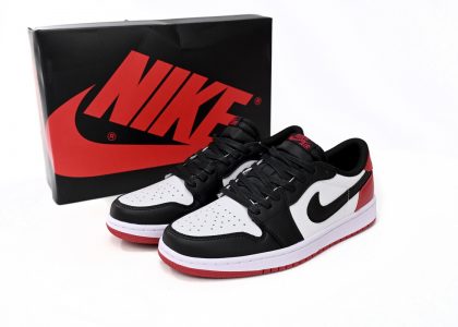 Fake Air Jordan 1 Low OG "Black Toe"